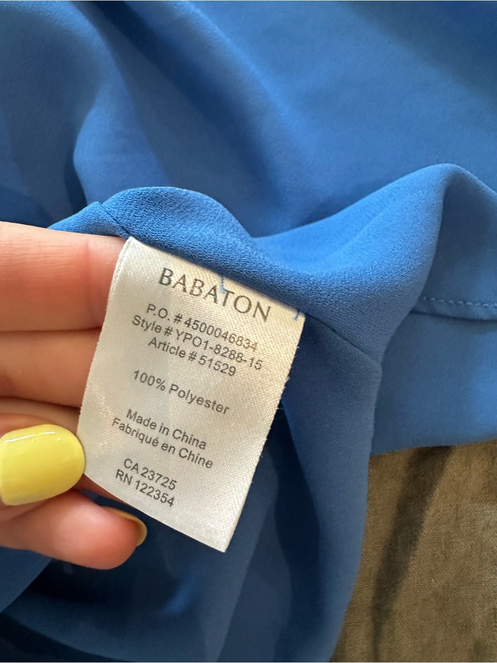 Babaton Blue Slip Dress with adjustable straps - Picture 9 of 10